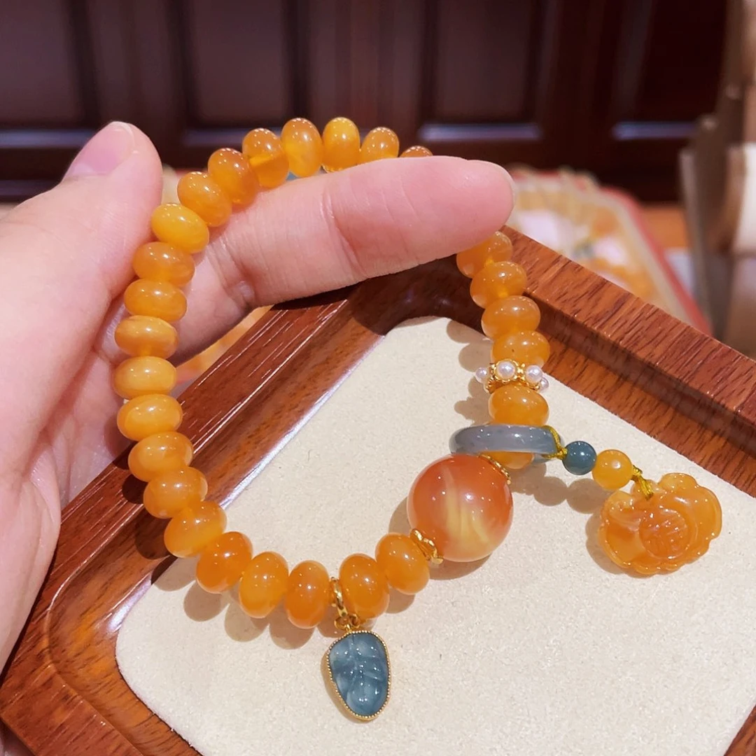 蜜蜡手链未镶嵌手串