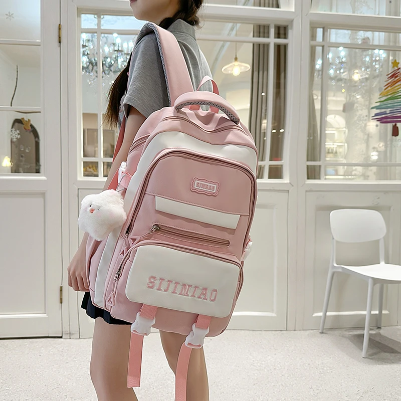 初中生书包女中小学生大容量双肩包森系高中大学轻便春游旅行背包