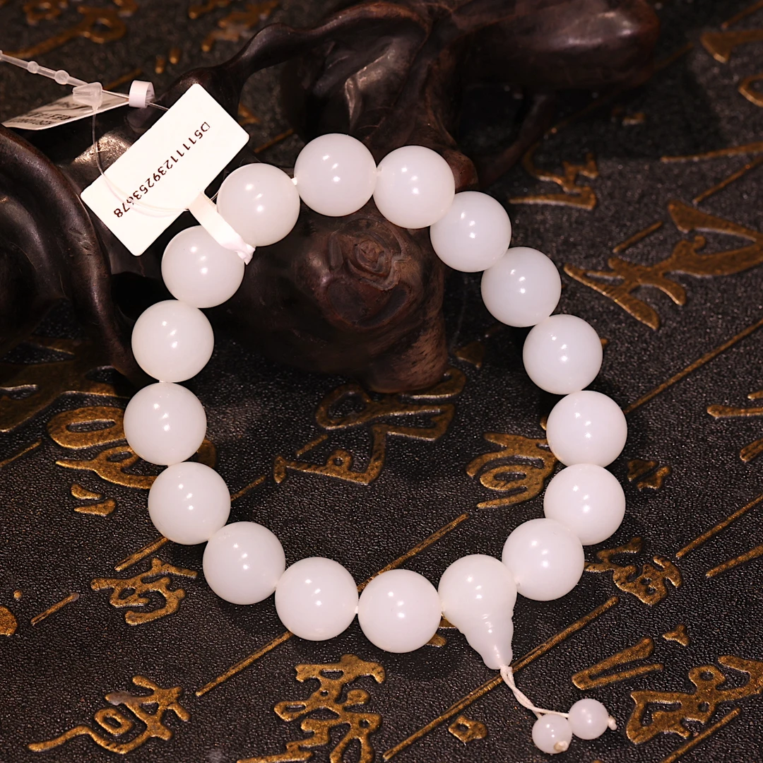 【新疆马爷珠宝】羊脂白玉手串