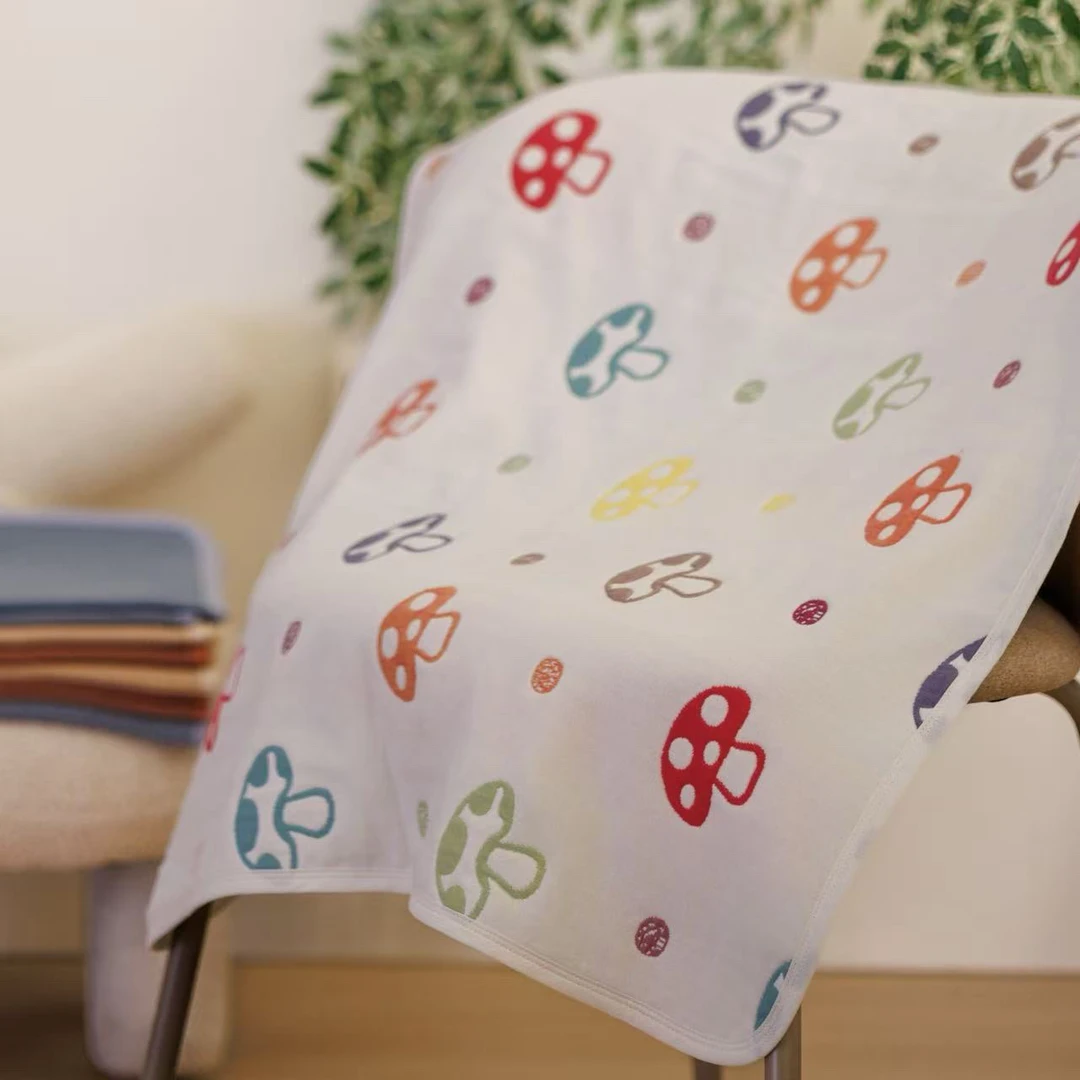 雅赞多功能盖毯A类婴幼儿棉布6层透气吸汗