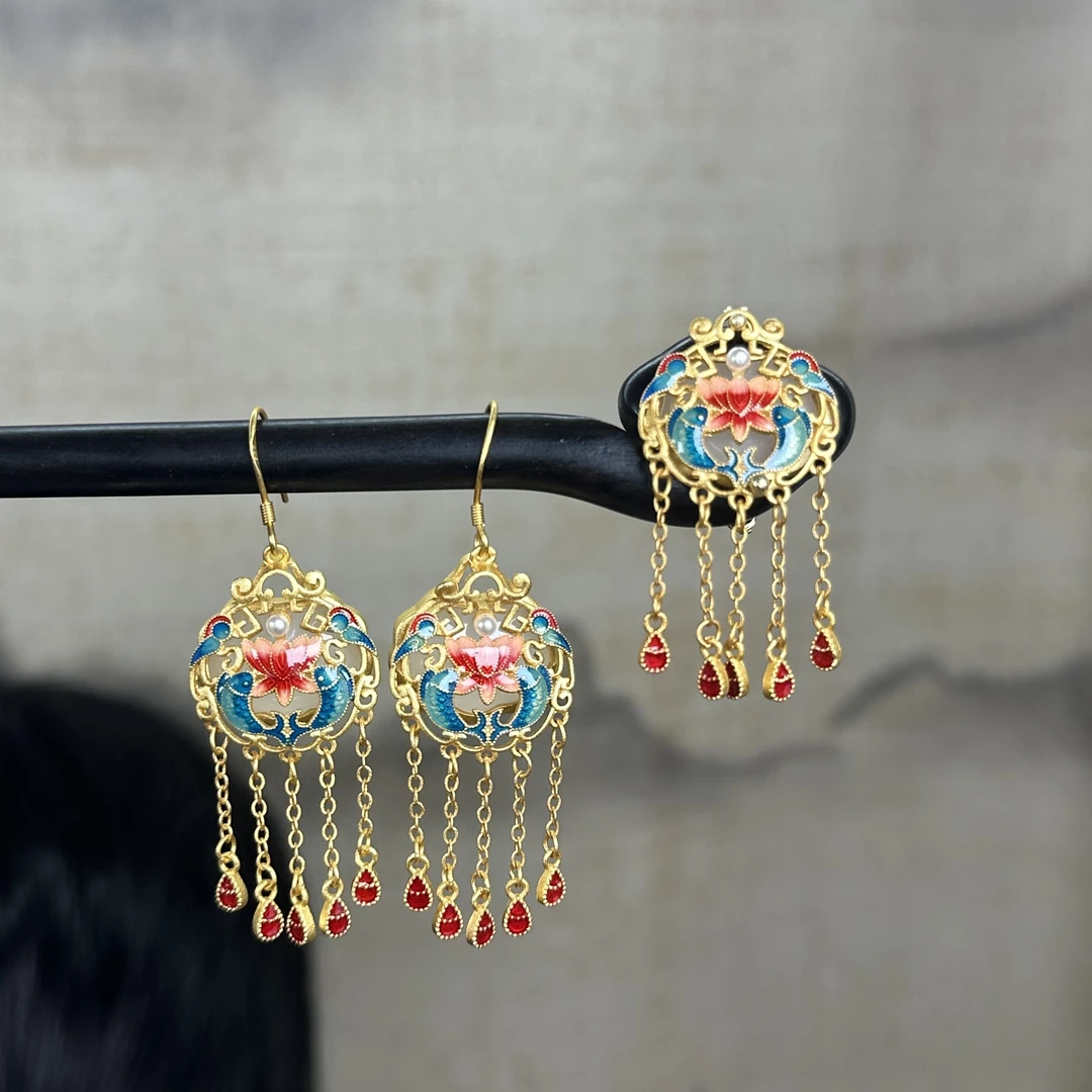 F101年年有鱼天然紫光黑檀木发簪古风中国风民族风古典百搭