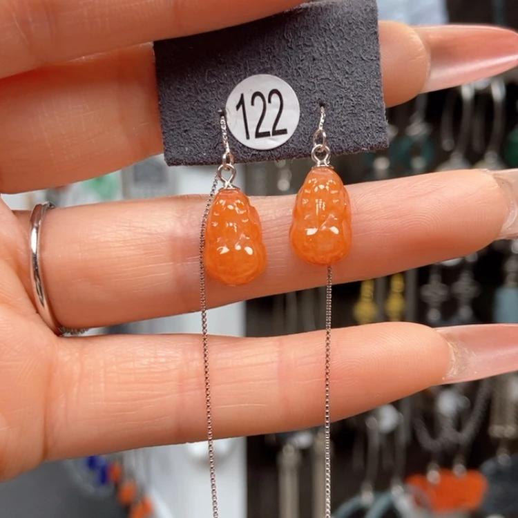 【闪购商品】翡翠耳饰银S925镶嵌优化