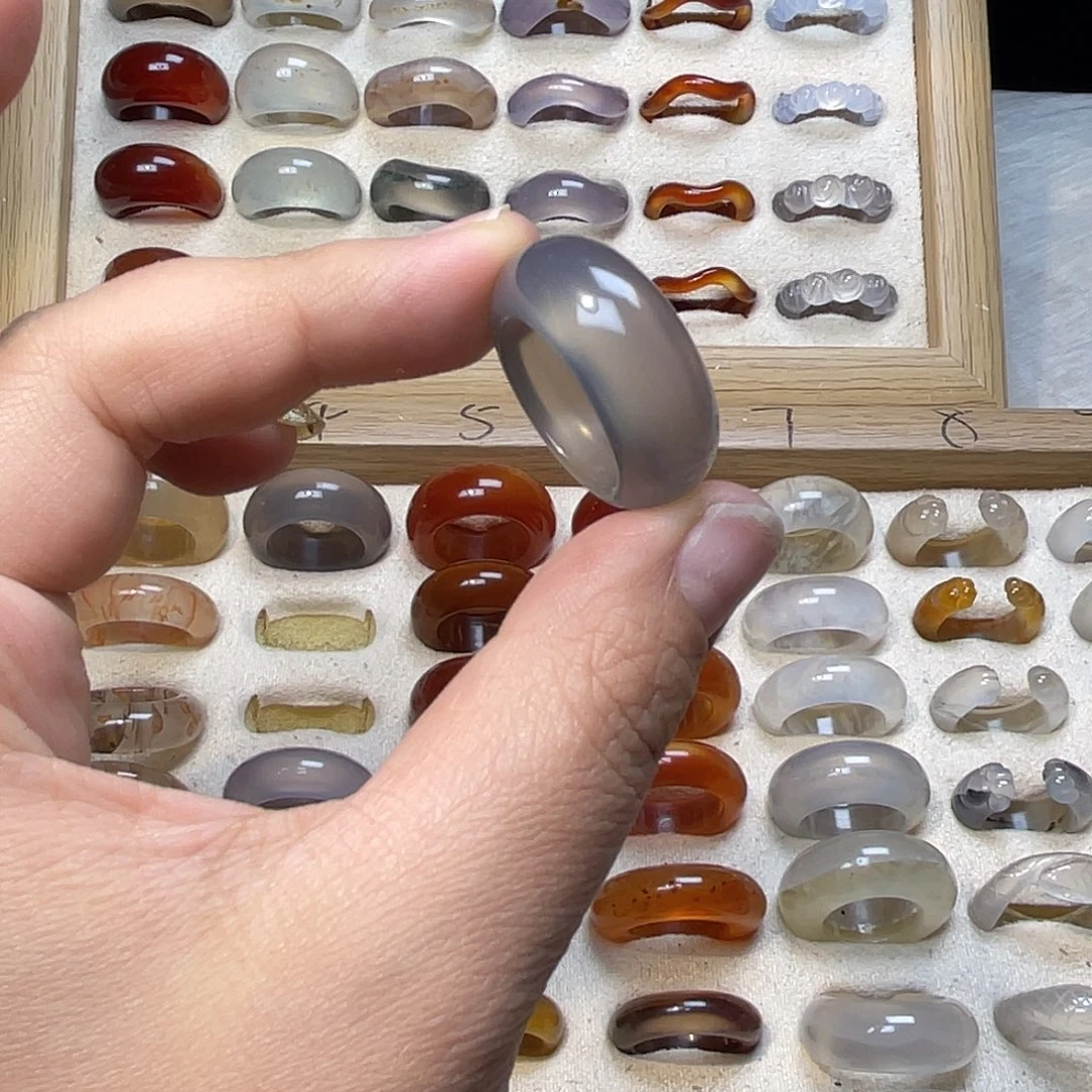 玛瑙/玉髓合金戒指A06港19不退换