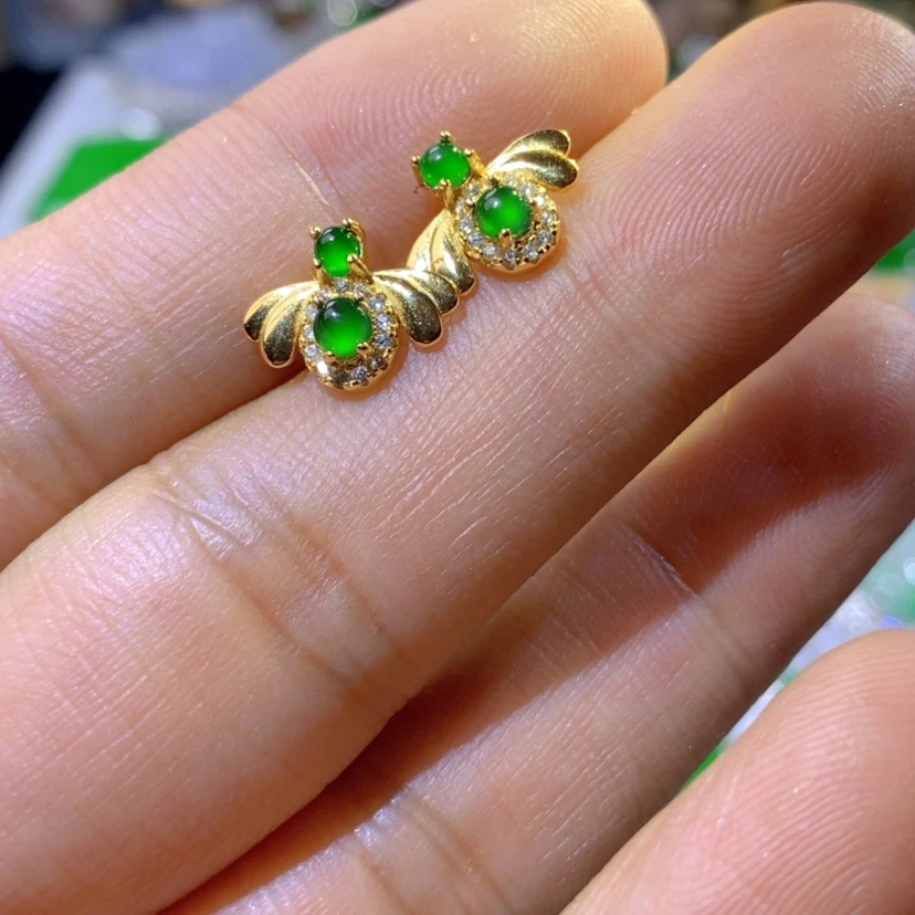 【闪购商品】翡翠挂件银S925镶嵌天然翡翠