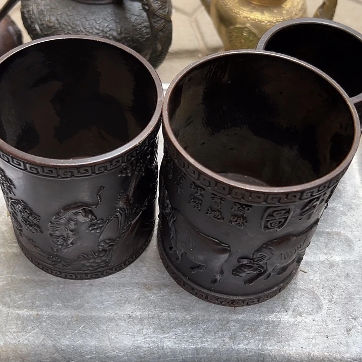 来***缘黄铜摆件，文房工艺品摆件