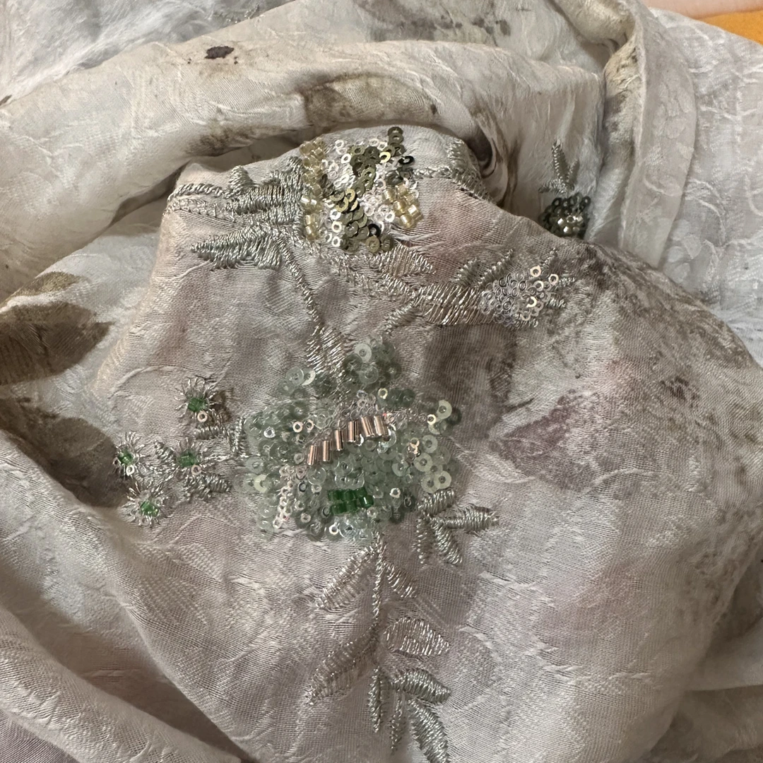 重工苎麻刺绣亮片压花提花（二十四元两米）