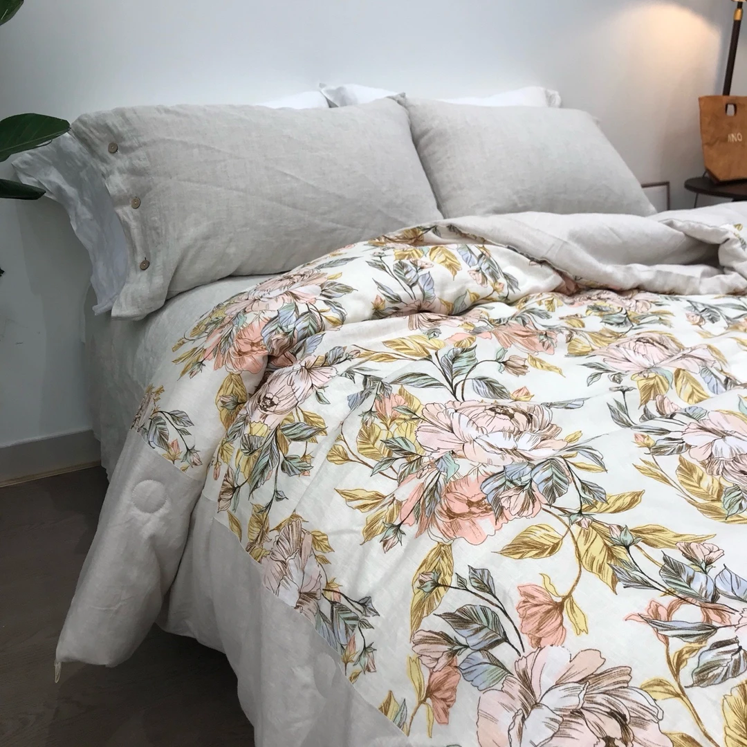 【瑶台】汉麻双雨露国风印花被200*230双人四季被