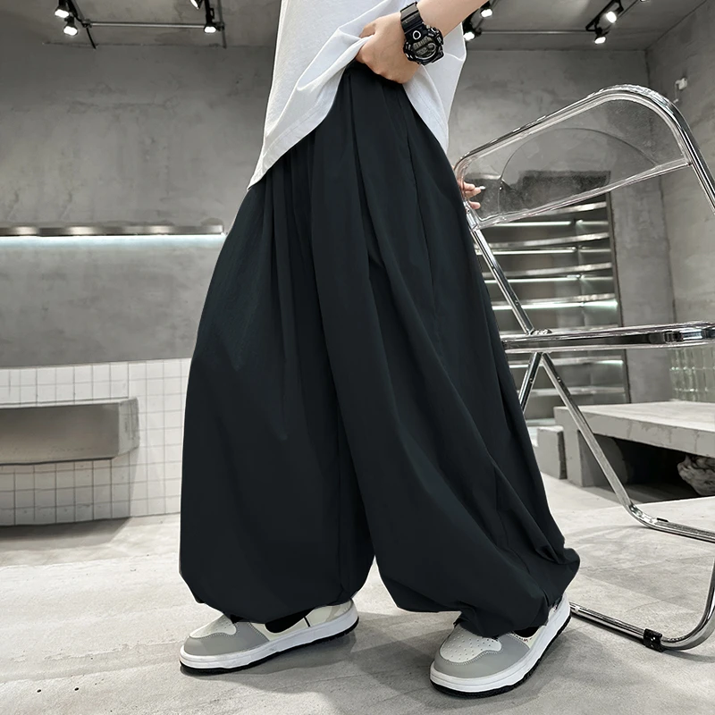 男童2025新款灯笼夏季直筒宽松潮流个性百搭阔腿束脚休闲裤子TC73