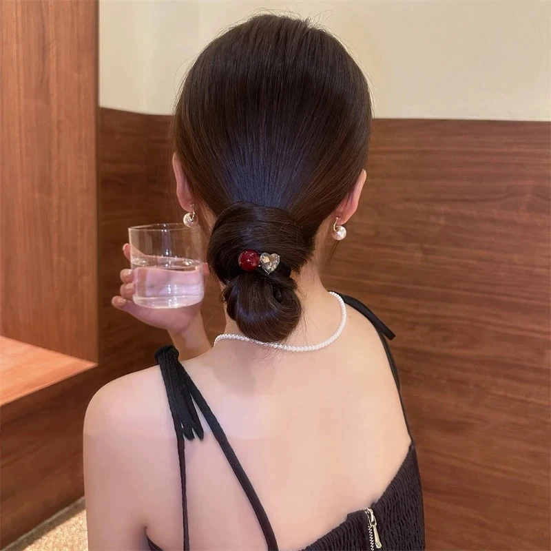 两根装珠珠韩版发圈轻奢气质女马尾头绳百搭扎丸子头发2243+2243