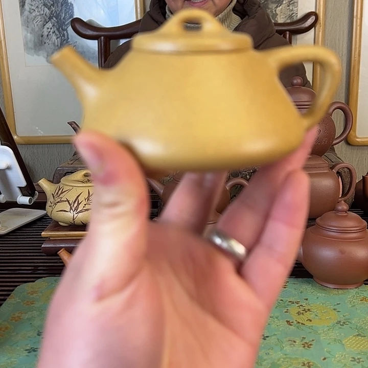 紫砂茶壶鱻全手工黄金段子冶石瓢200c