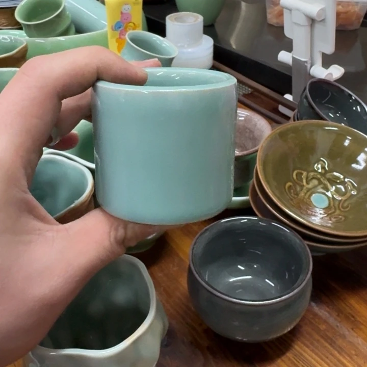 龙泉青瓷茶具微瑕6188