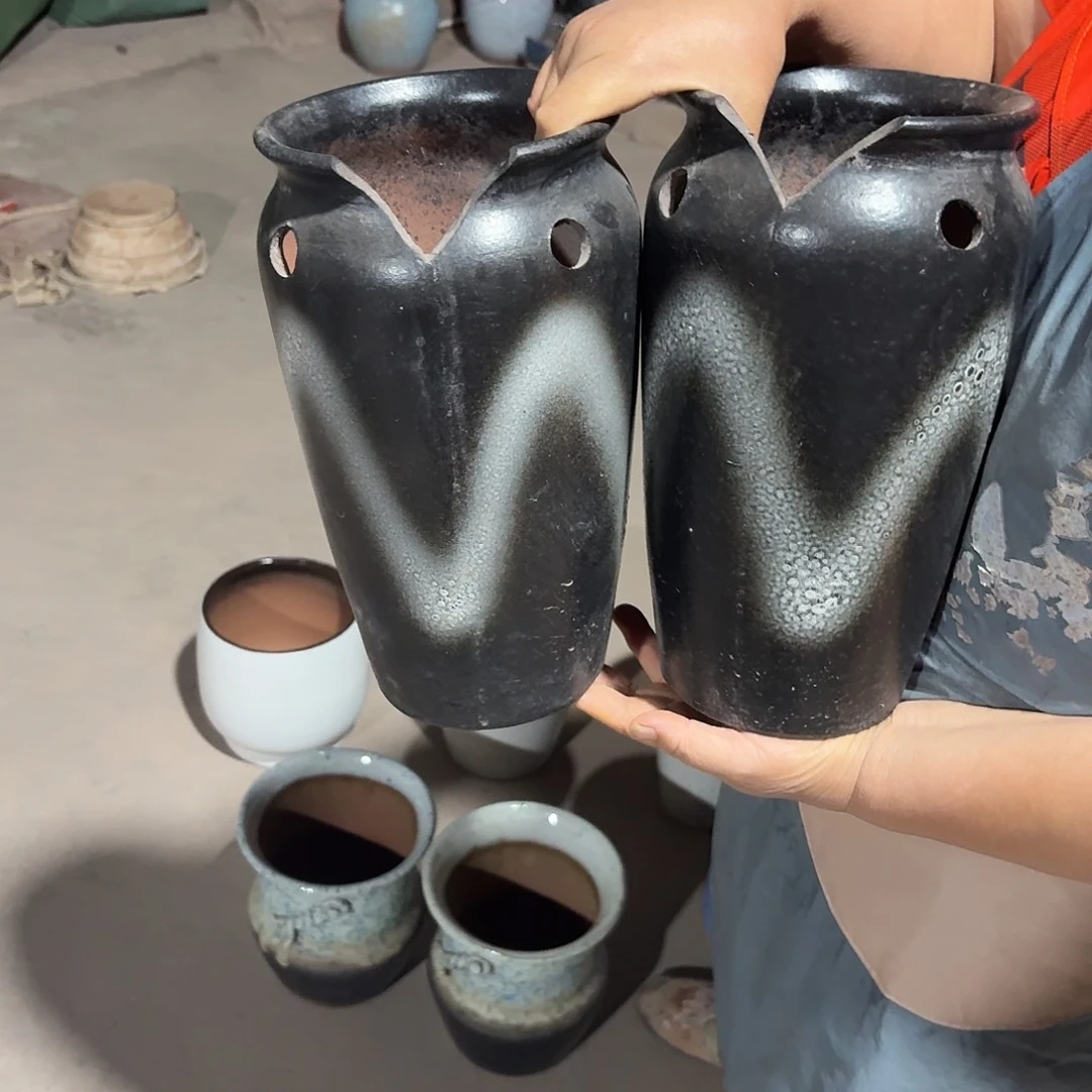 紫砂花盆口15高28