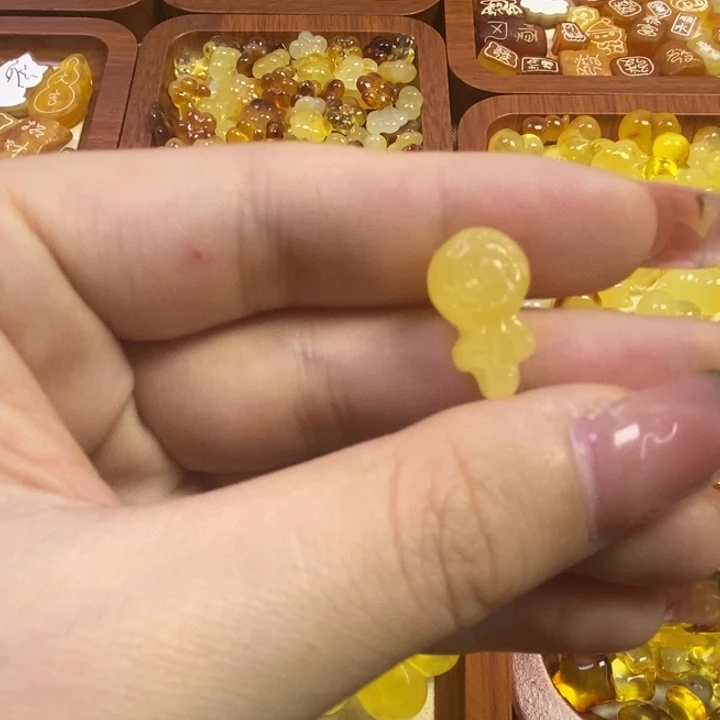 琥珀未镶嵌珠宝奇石棒棒糖