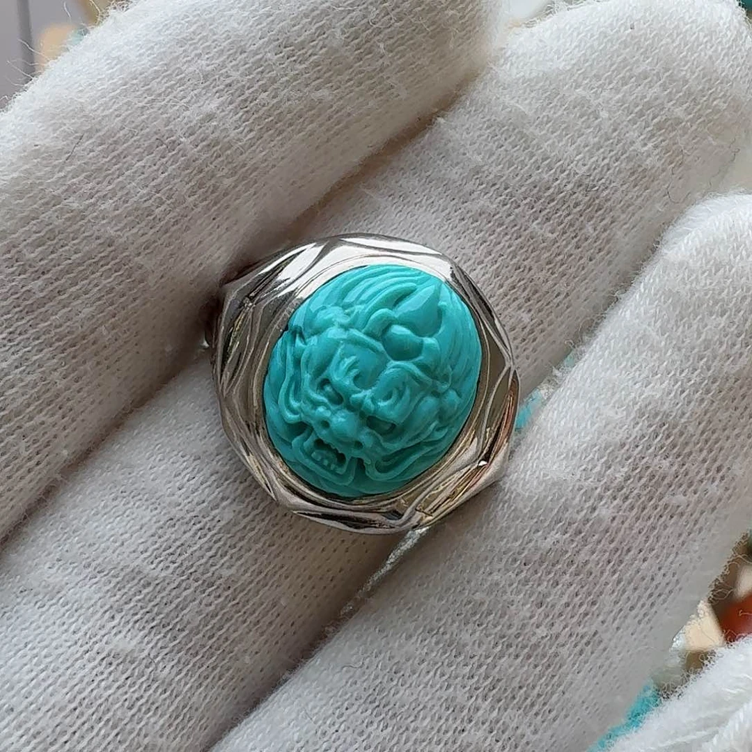 绿松石配饰银S925镶嵌