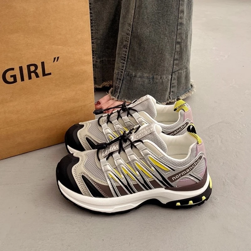 爆款百搭厚底松糕洋气老爹鞋女显脚小2025新款春秋德训休闲运动鞋