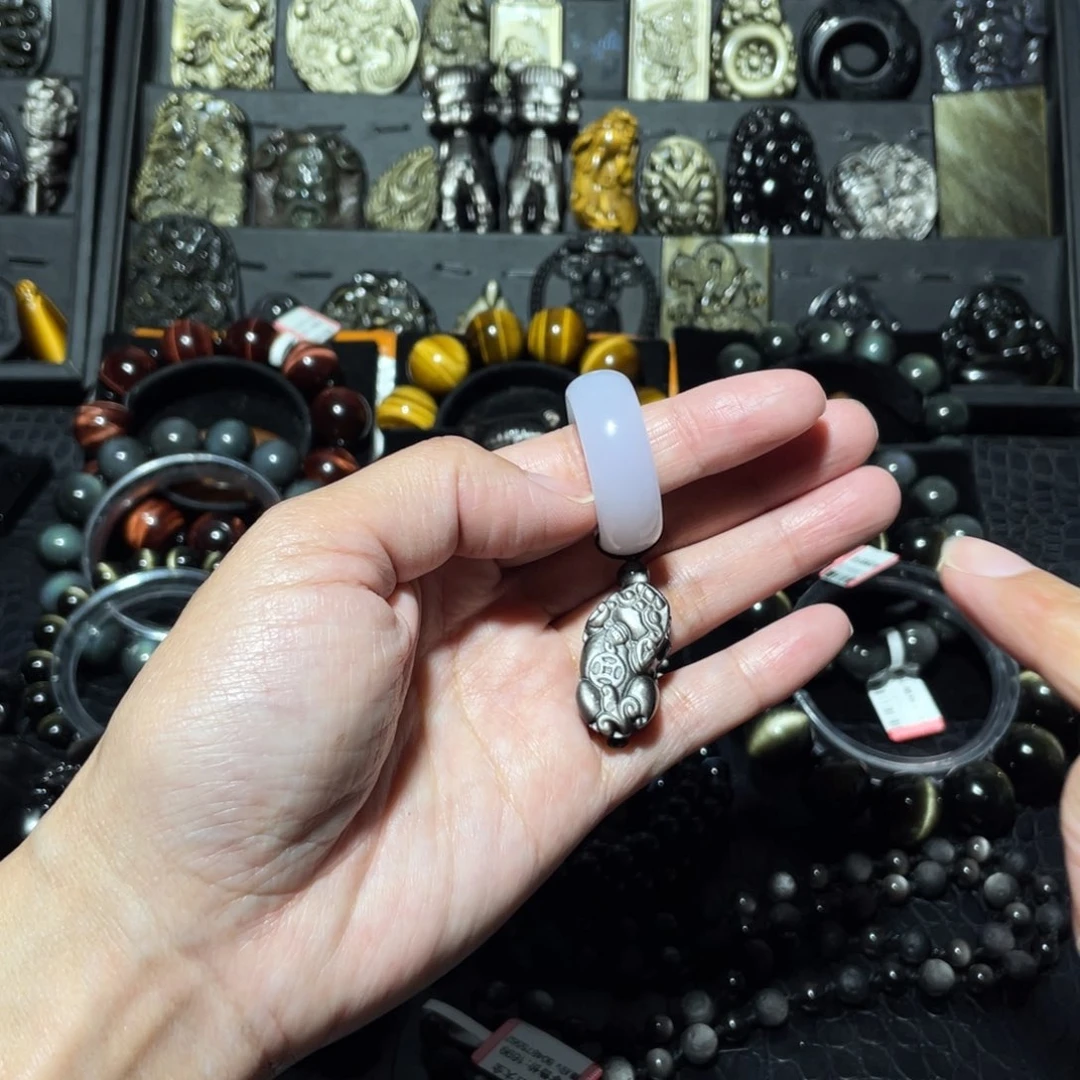 黑曜岩珠宝奇石未镶嵌c***_配件