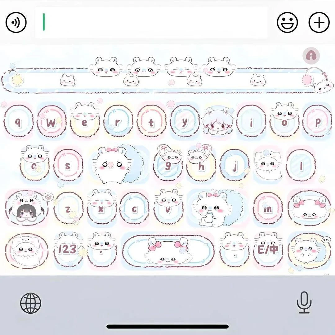 【chiikawa小飞鼠】ios苹果安卓百度输入法皮肤动效键盘美化白肚皮
