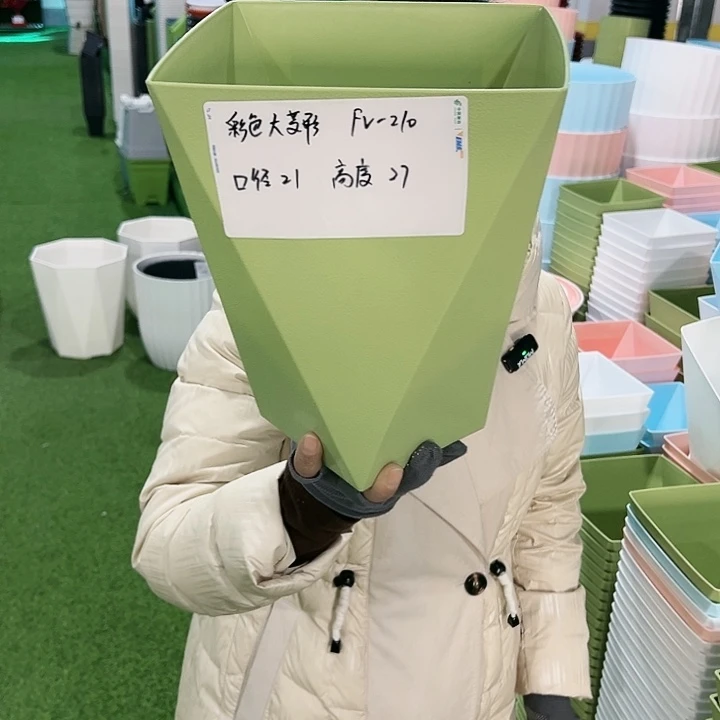 特价棱形FV210口21高27果绿带托4只