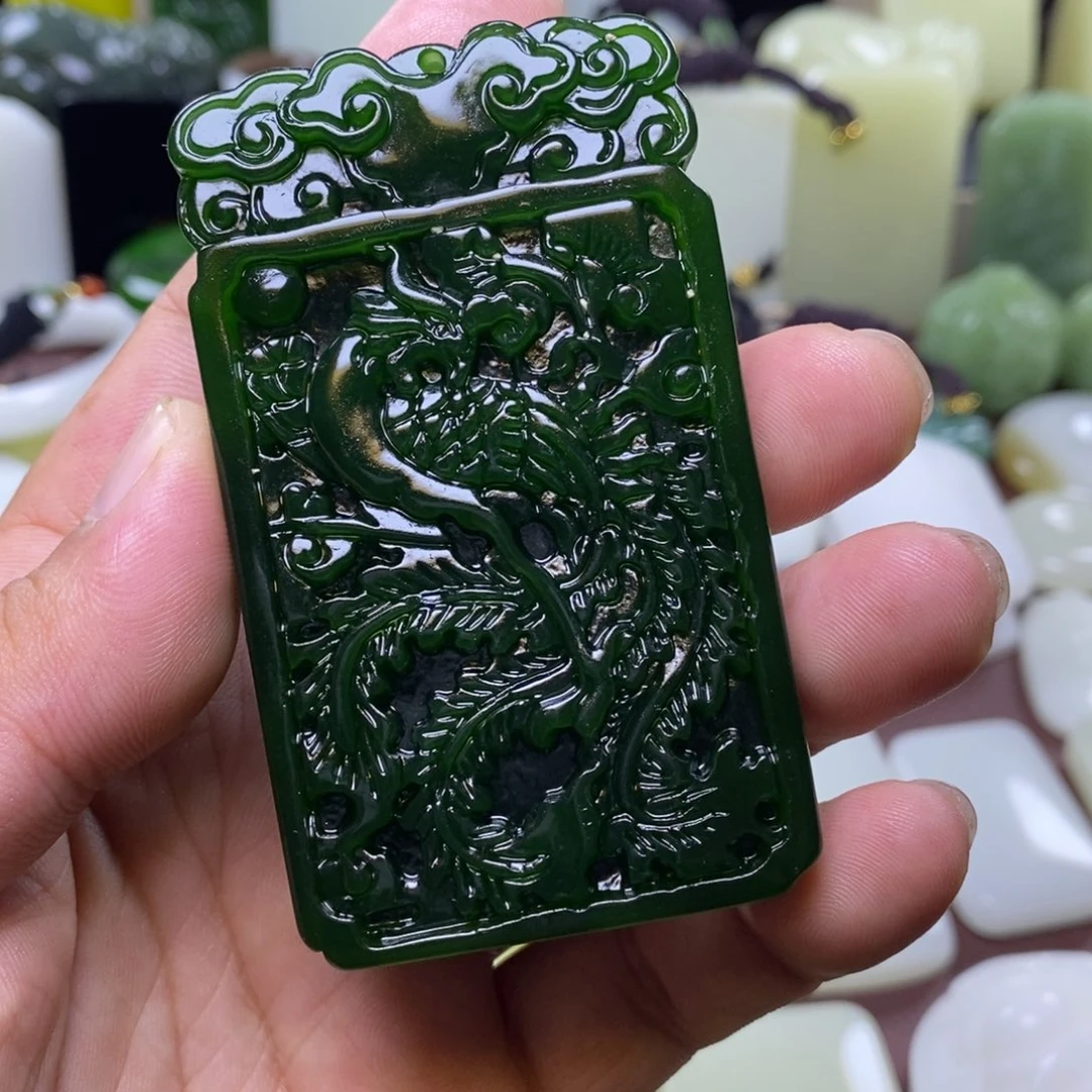 碧绿龙凤一物一拍