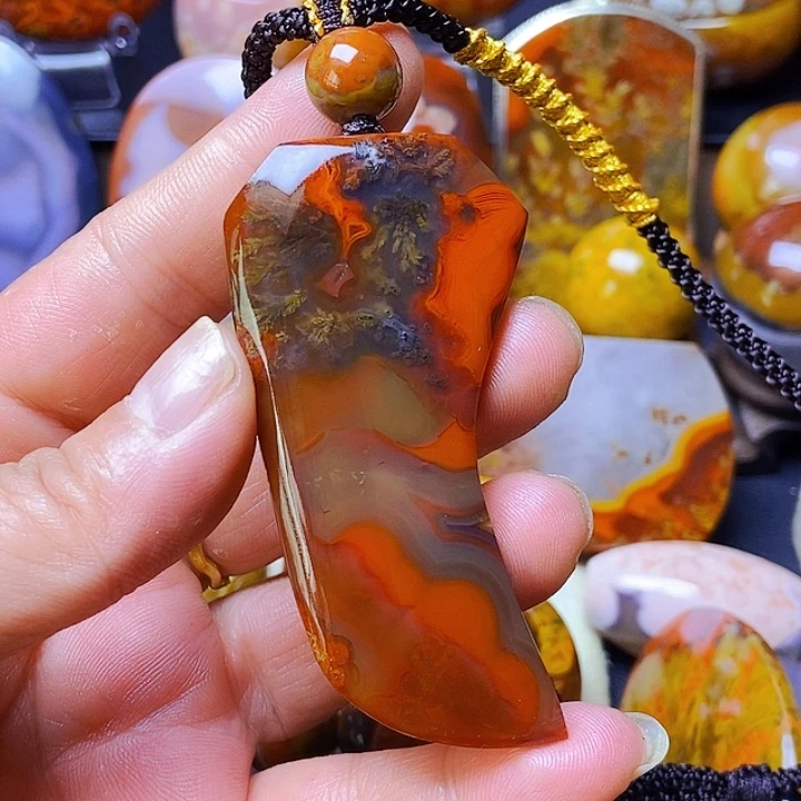 玛瑙/玉髓战国红玛瑙饰品未镶嵌