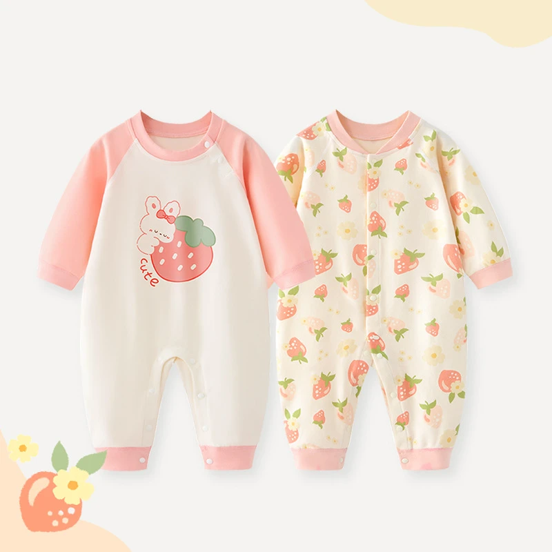 a类婴儿衣服春秋装长袖哈衣纯棉无骨爬爬服外出服宝宝贴身连体衣