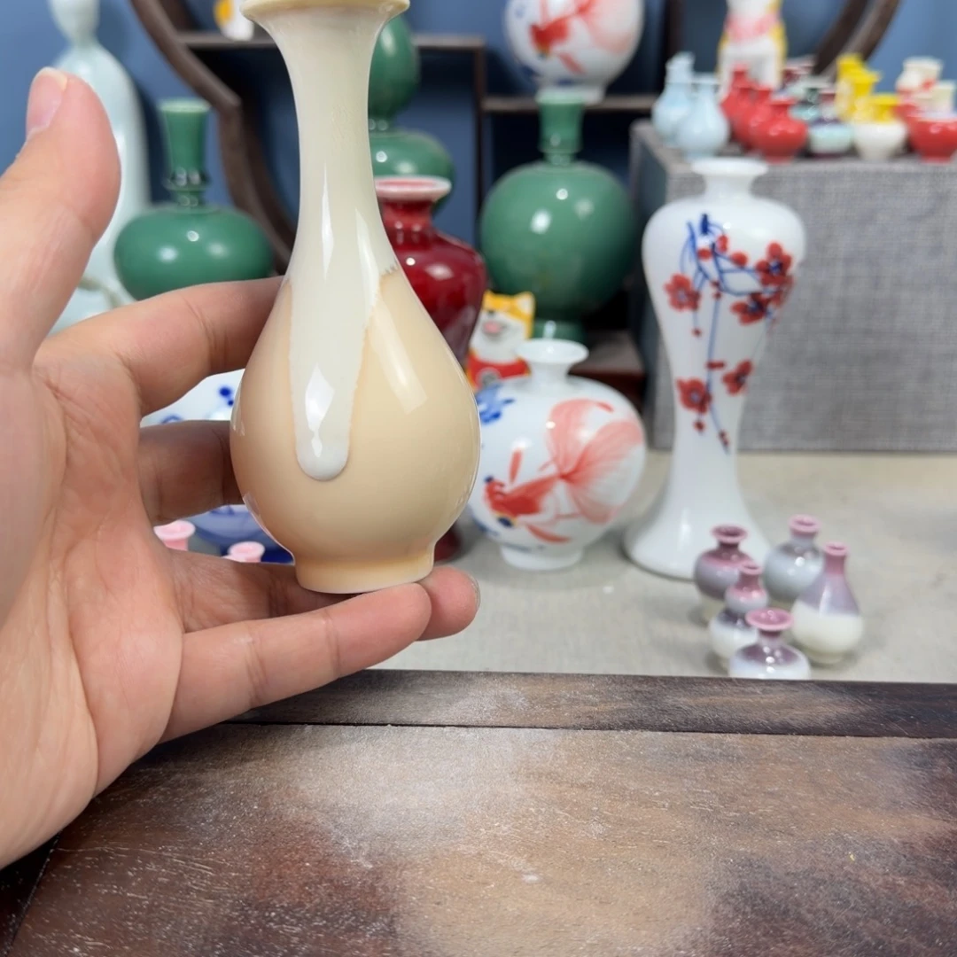 陶瓷手工小花器摆件