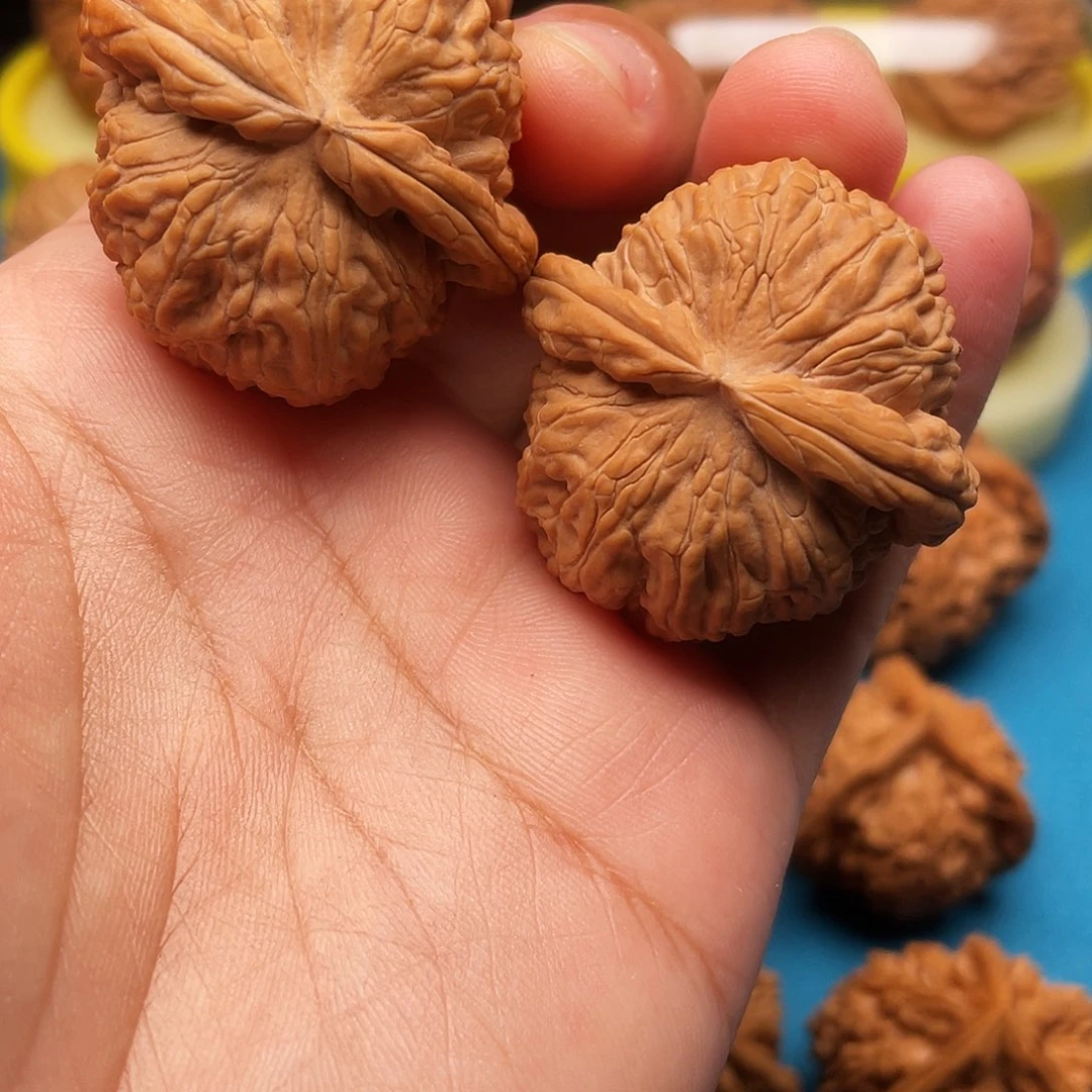 文玩核桃把件俊****涂白狮子37