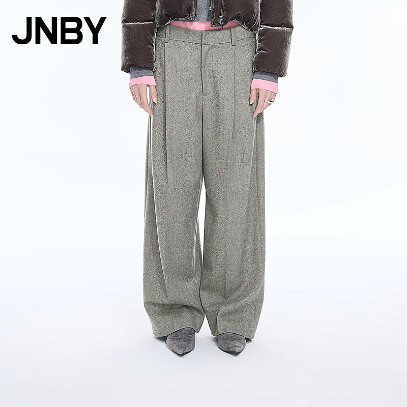 【商场同款】JNBY/江南布衣25冬新品休闲裤宽松阔腿女5P0E15150