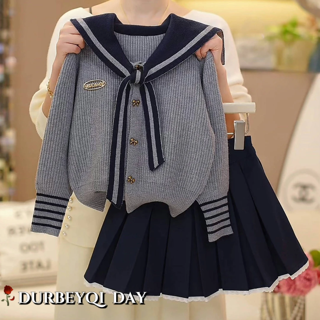 女童春装洋气套装2025儿童衣服韩范春秋款小女孩休闲学院风两件套