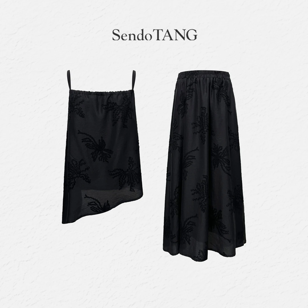 小众调性【半夏】胖多女装春夏新款休闲时尚宽松百搭上衣半裙套装