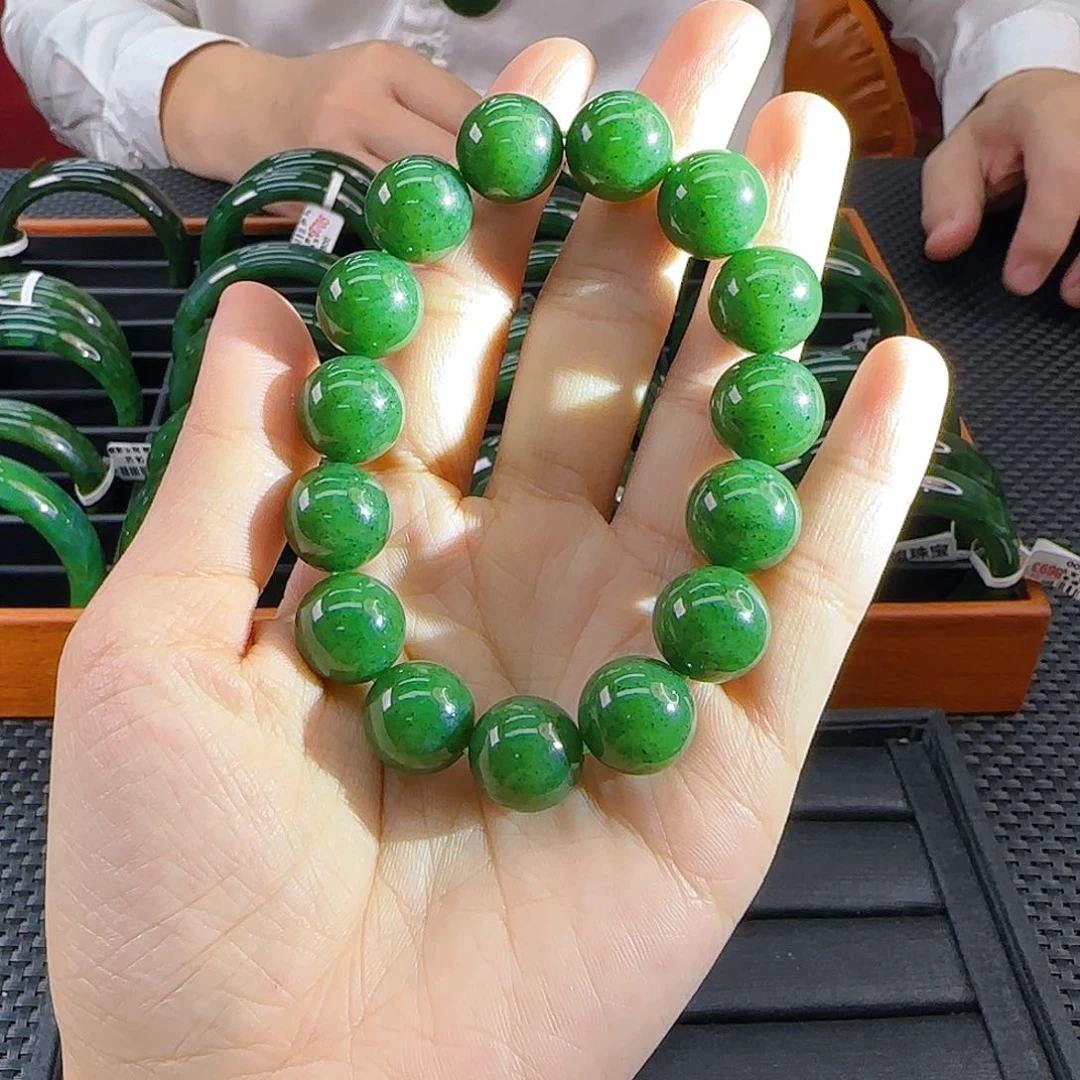 未镶嵌手链和田玉碧玉手串卡13、14