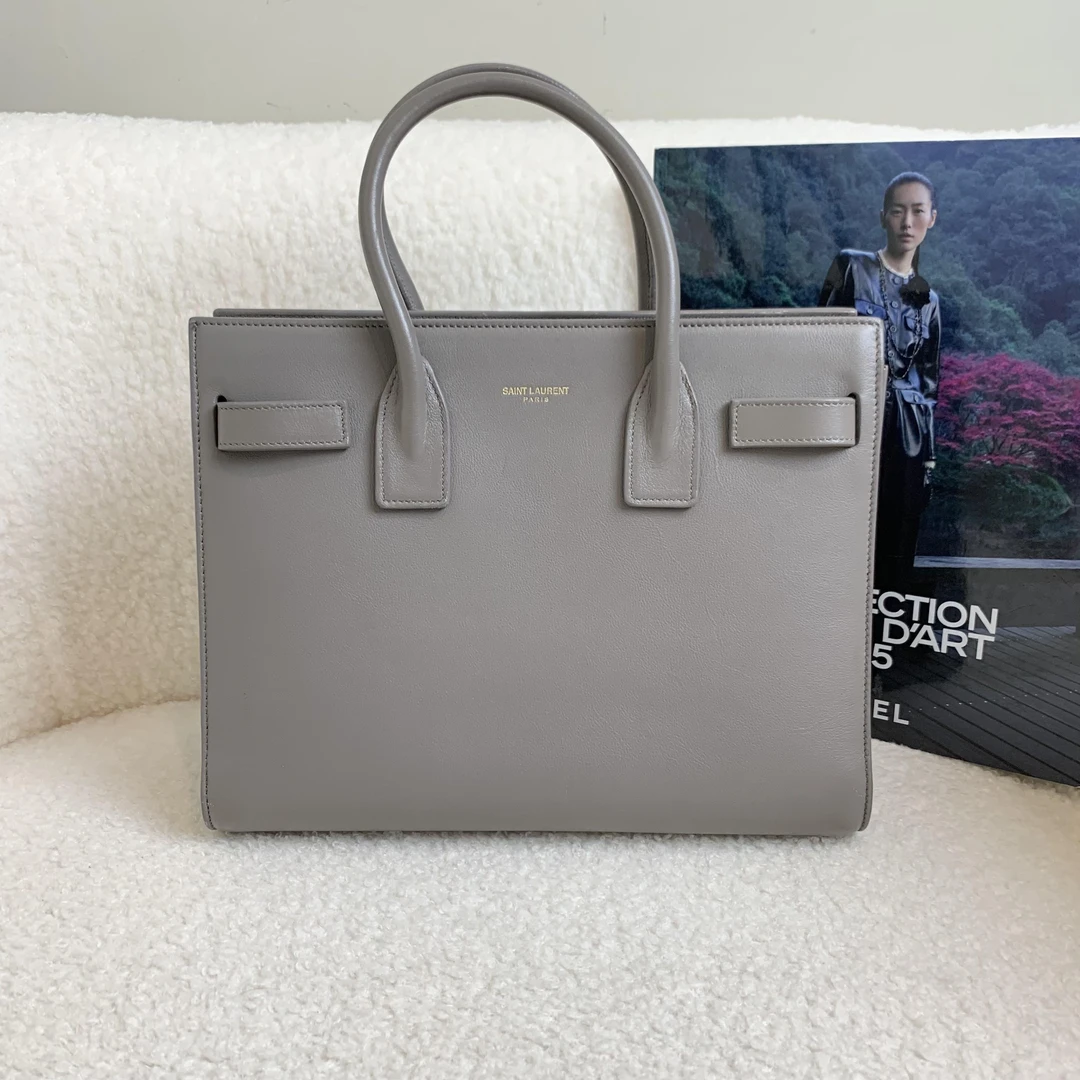 99新 YSL/圣罗兰 壹臻/ 灰色风琴中号 /40734895