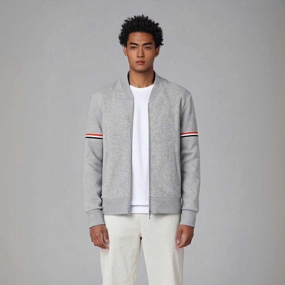 全棉春秋季棒球服夹克时尚百搭韩版棒球服针织棒球服秋冬潮流长袖