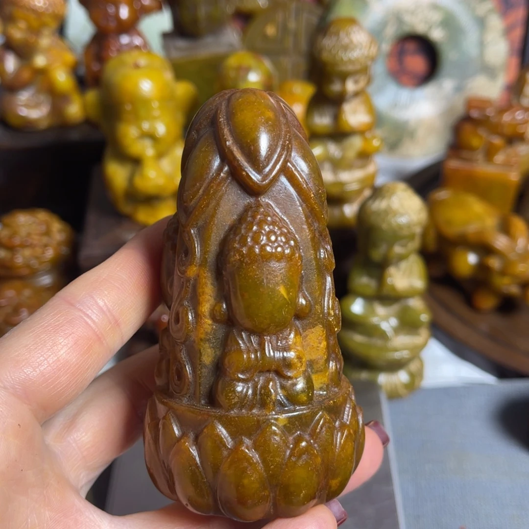 蛇纹石玉合金颈饰