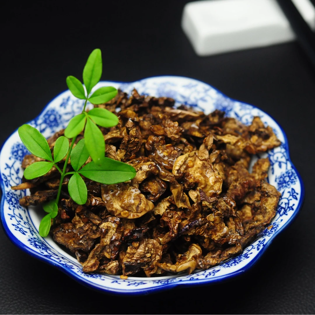 湖南特产茄子皮腌菜下饭菜