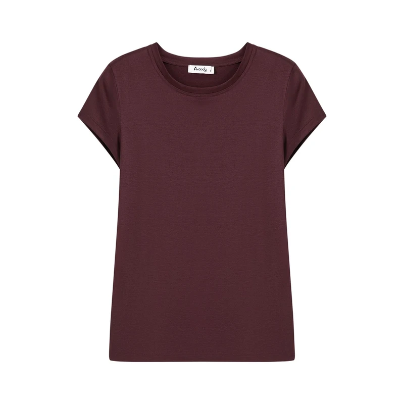 短袖套头舒适简约百搭圆领时尚女士春夏纯色冰凉T恤