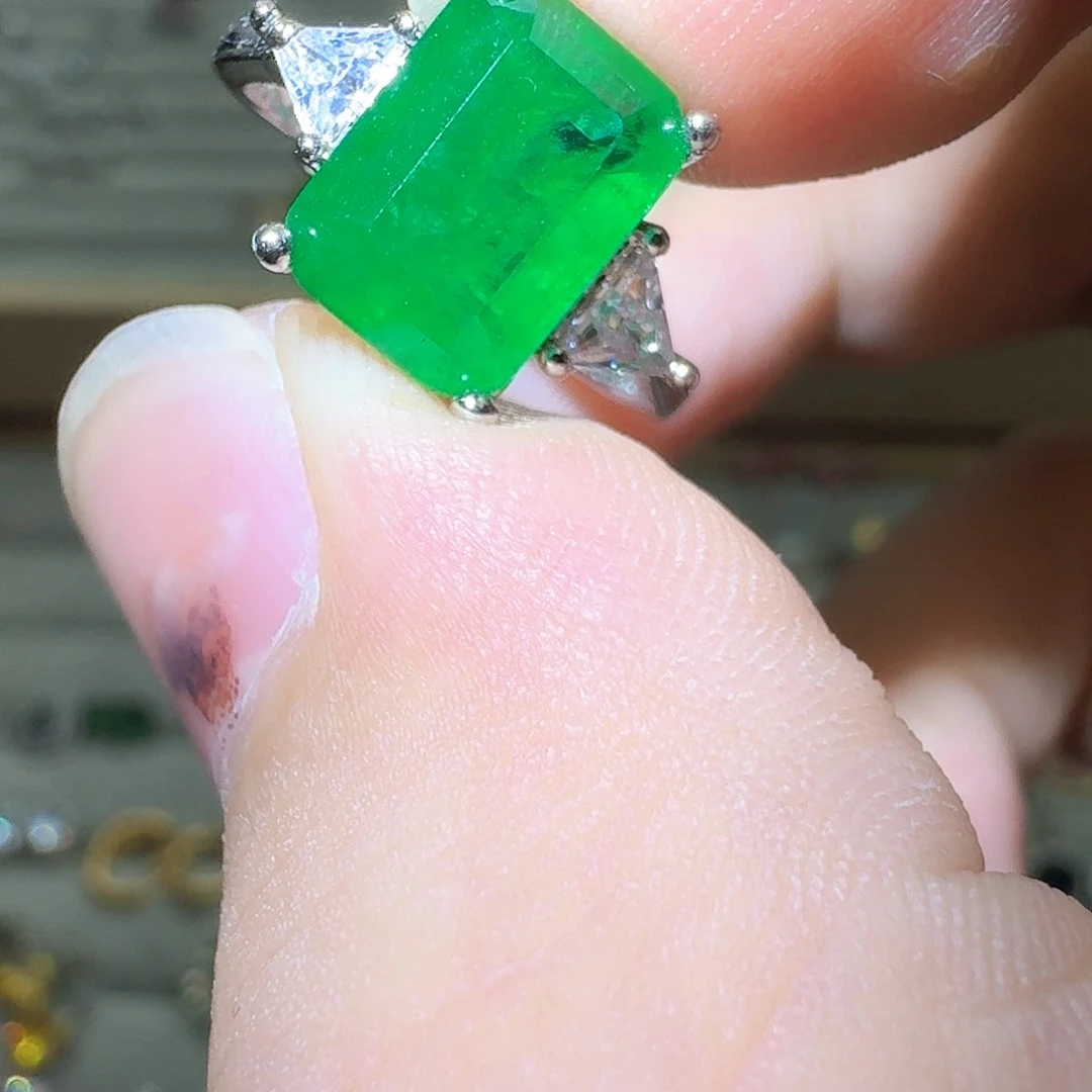 托帕石戒指银S925镶嵌