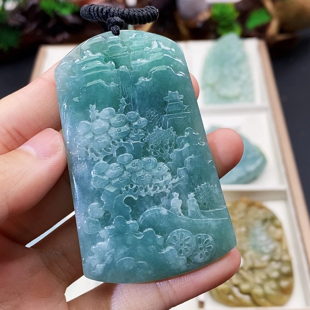 颈饰未镶嵌翡翠缅甸翡翠a货