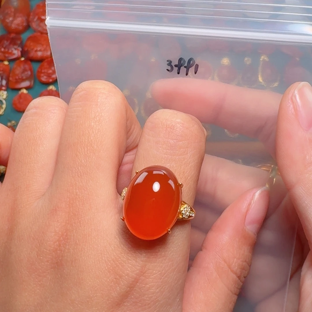 南红玛瑙南红银S925镶嵌