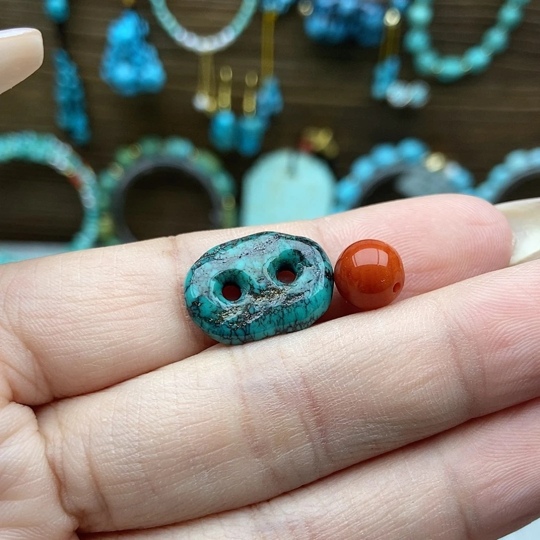 南红玛瑙未镶嵌猪鼻扣