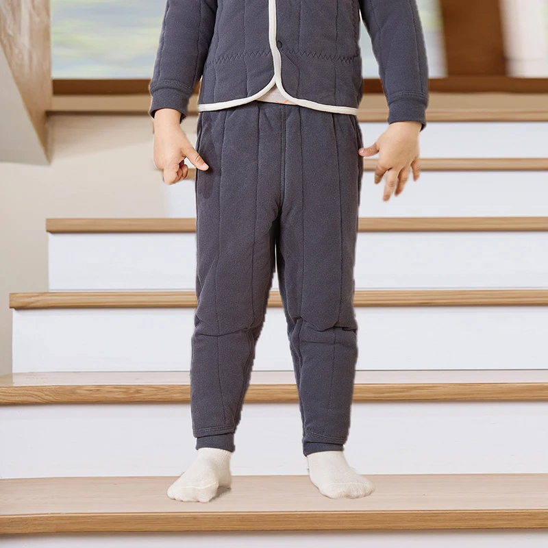 儿童棉裤加厚秋冬夹棉无骨内穿打底校服神器-328