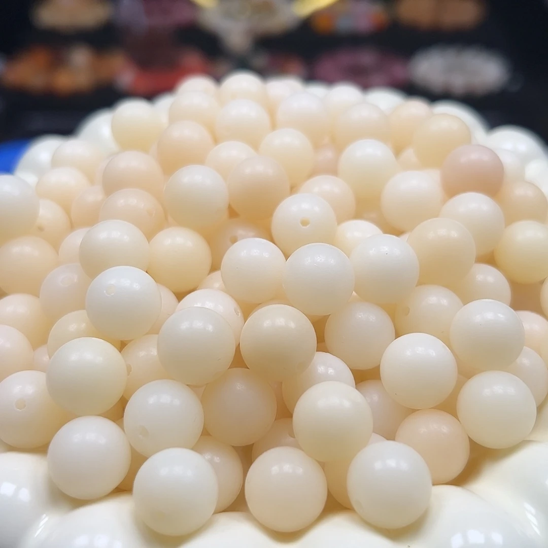 手串菩提根/象牙果卡12奶白圆500颗