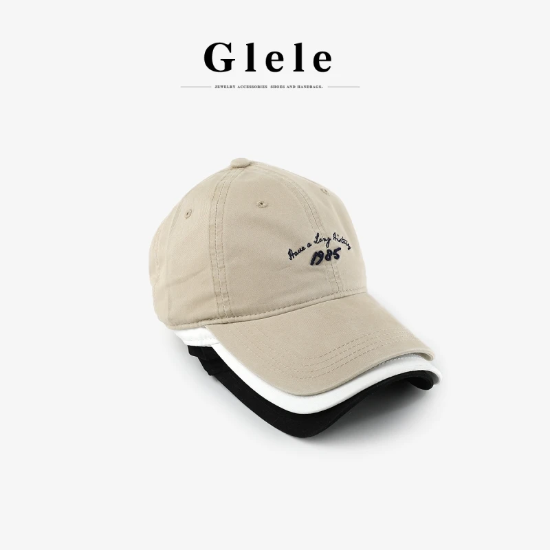 Glele私服【学院棒球帽】撞色字母刺绣显脸小棒球帽