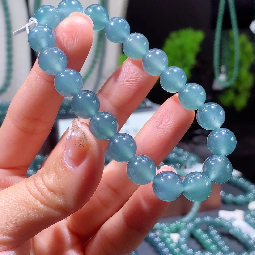 翡翠未镶嵌手链天然a货翡翠手串10mm