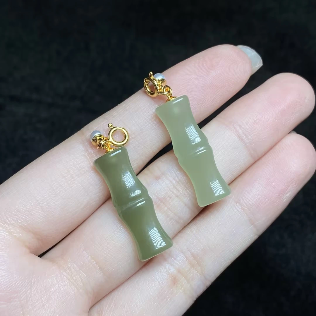 【小北好物】s925银和田玉吊坠约25*8mm【多样性发一件】QH75X378