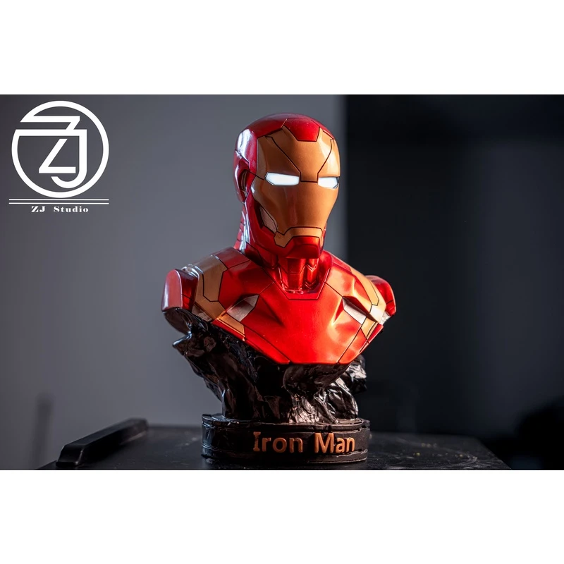 《等身弟专属》钢铁侠mk46半身像发光版手办摆件