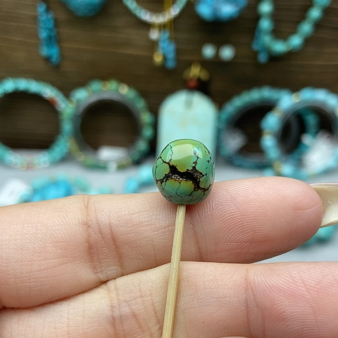 绿松石未镶嵌菜籽豆