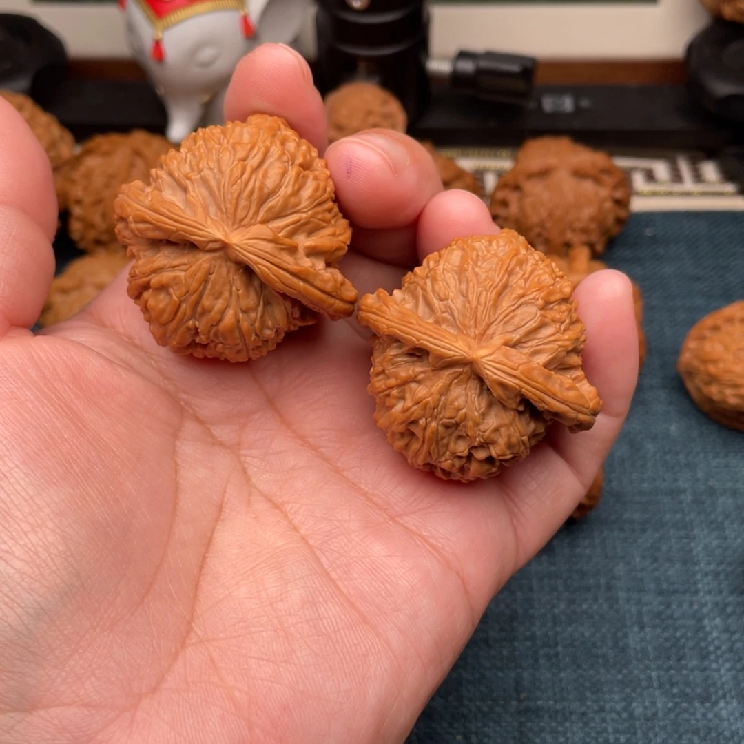 文玩核桃把件白狮子42