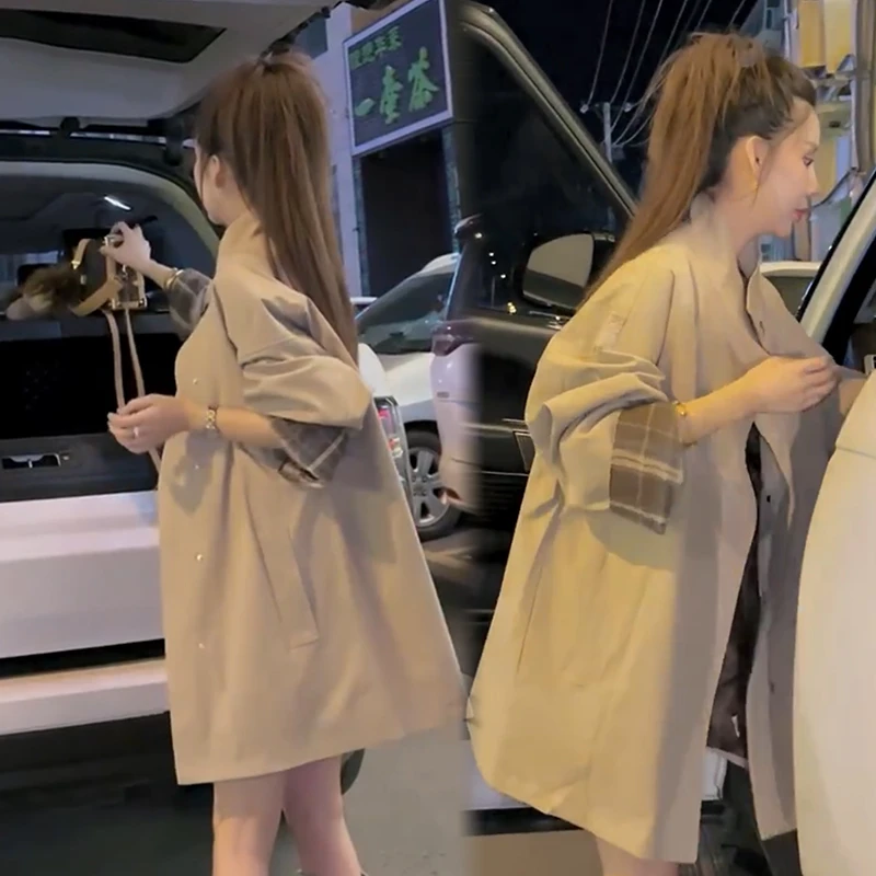 2025秋季新款时尚显瘦气质网红高档洋气女高级百搭宽松大码风衣潮