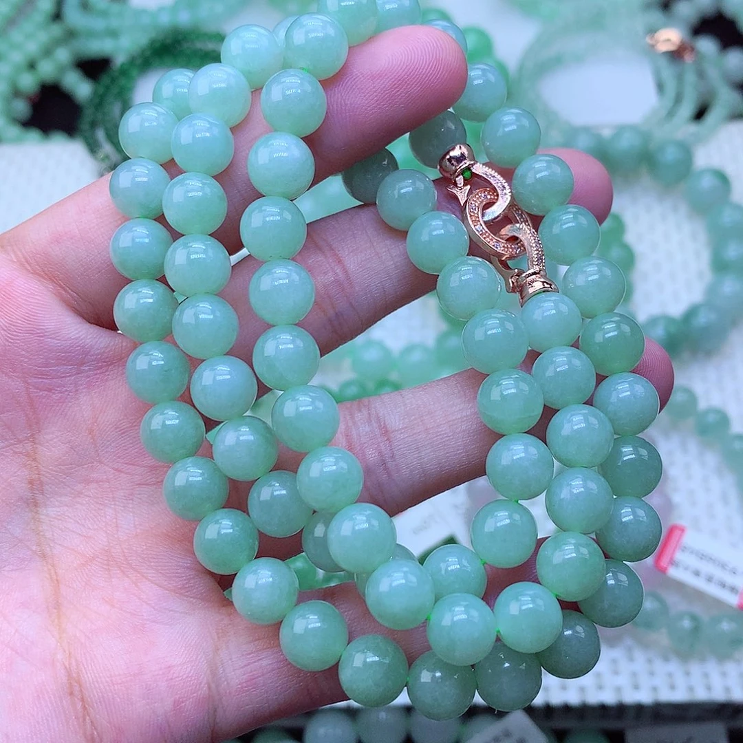 翡翠未镶嵌毛衣链